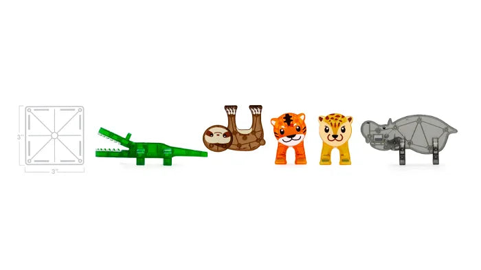 Magna-Tiles constructie - Jungle dieren 25 onderdelen