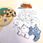 Houten reliëfpuzzel - Rondo Dog 4 stukken