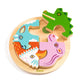 Houten reliëfpuzzel - Rondo Croco 4 stukken