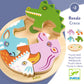 Houten reliëfpuzzel - Rondo Croco 4 stukken