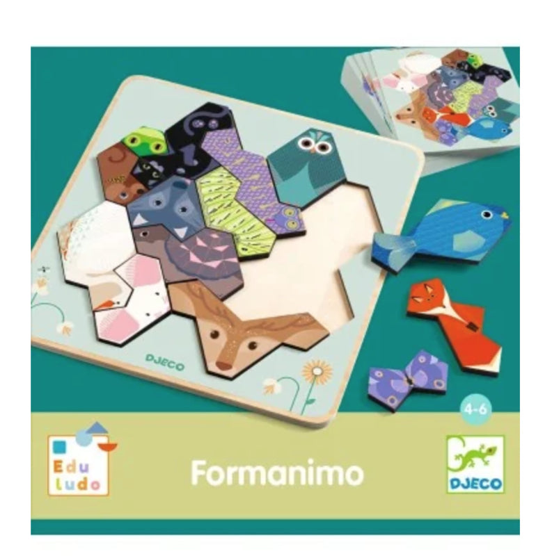 Houten puzzel FormAnimo 14 stukjes