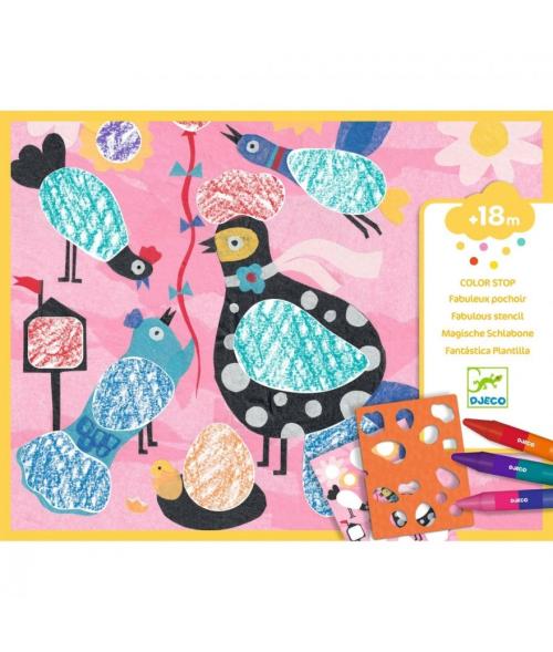 Kleuren met sjablonen - Birdie & Co