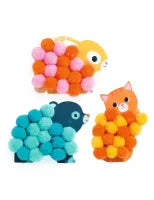 Knutselset Pompon Collages - Dieren