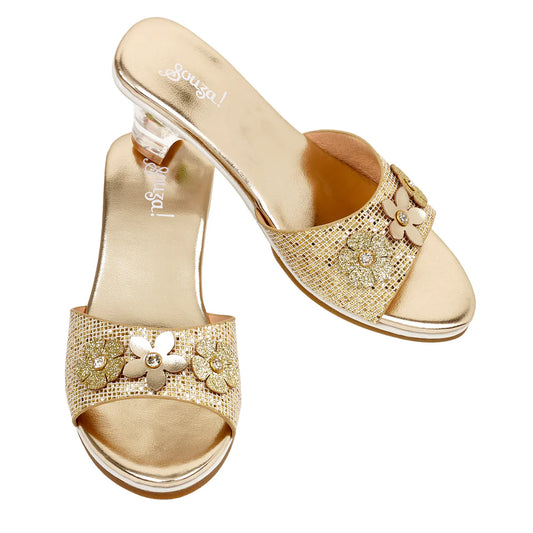 Ellina slipper met hoge hak goud metallic maat 30-31