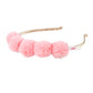 Diadeem met roze pompoms - Rosa
