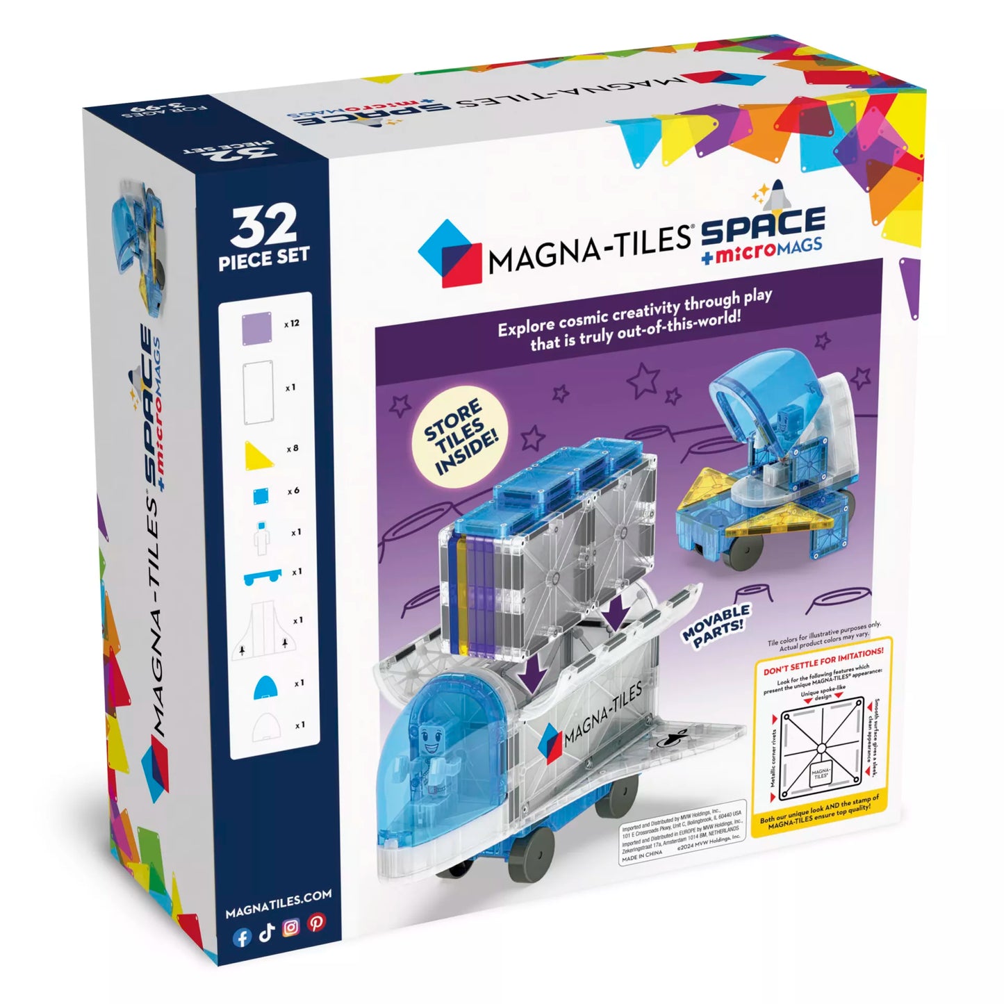 Magna-Tiles constructie - Space set 32 stuks