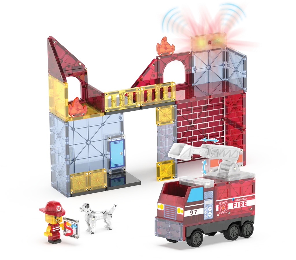 Magna-Tiles brandweerkazerne magnetische bouwset 50 stuks