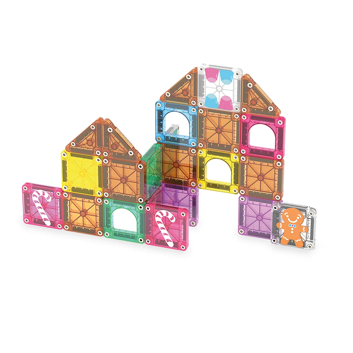 Magna Tiles - MicroMags Ginger Bread travel set 24 stuks