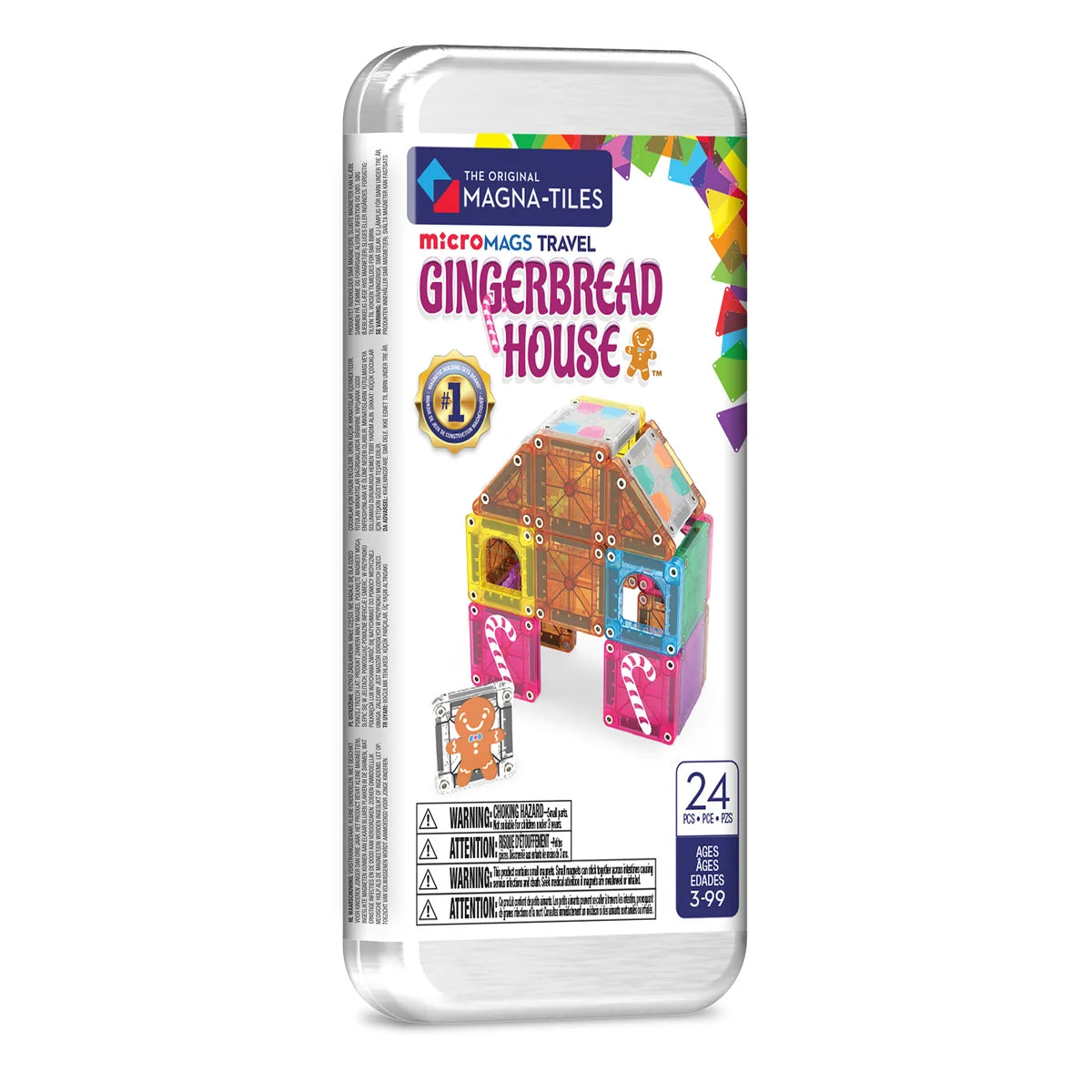 Magna Tiles - MicroMags Ginger Bread travel set 24 stuks