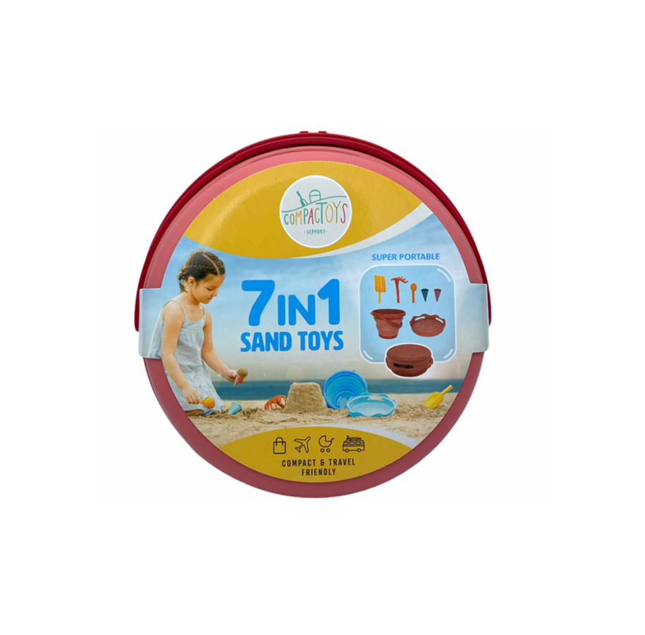 Zandspeelgoed - 7 in 1 rood