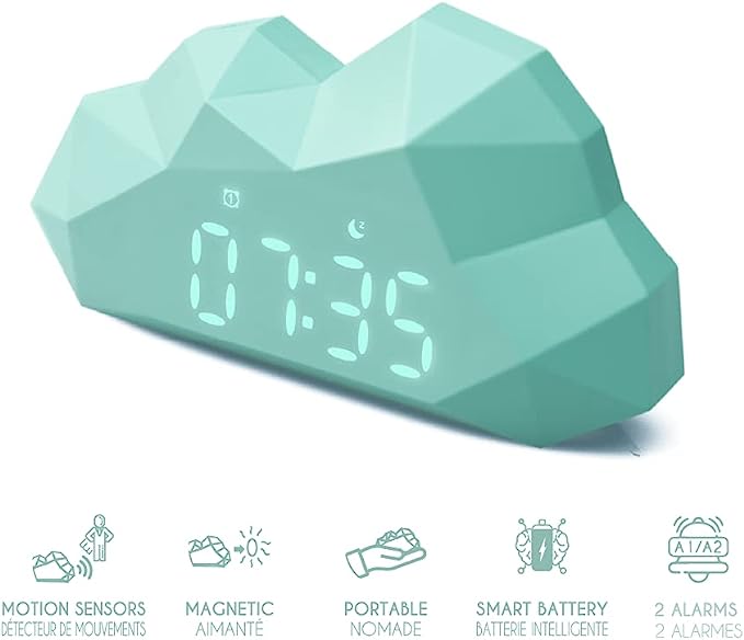 Mini Cloudy Clock Blauw