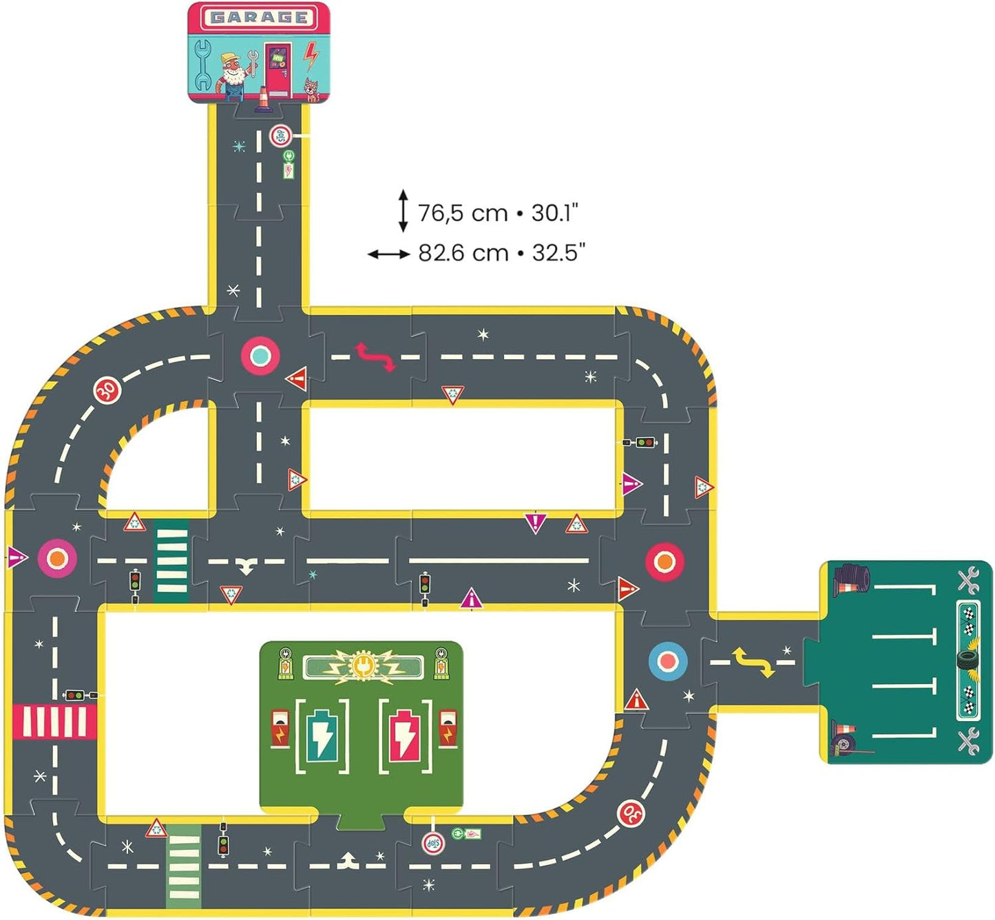 Reuzenpuzzel - City Circuit 26 stukjes