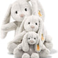 Steiff Haasje Hoppie grijs 18 cm.