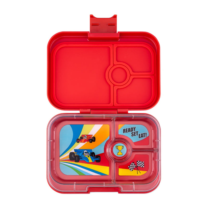 Lunchbox Yumbox Panino 4 vakken - Roar Red / Race Cars tray