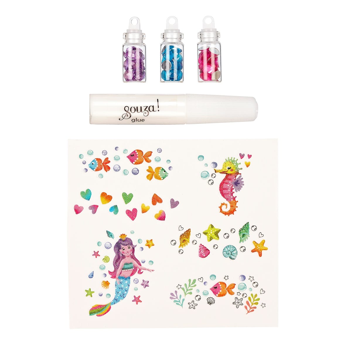 Glittertattooset - Zeemeermin