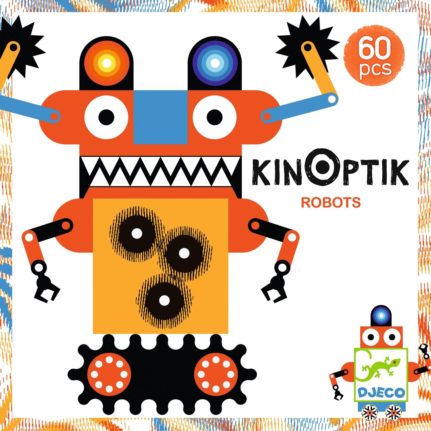 Kinoptik - Bouw- en animatieset - Robots 60 delig