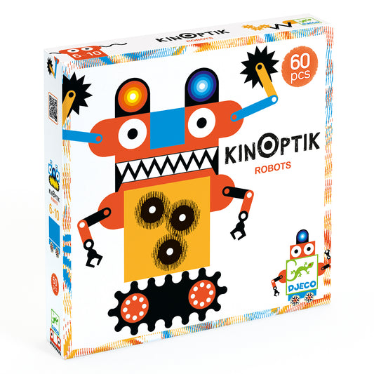 Kinoptik - Bouw- en animatieset - Robots 60 delig