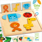 Houten magneetpuzzel Geobasic