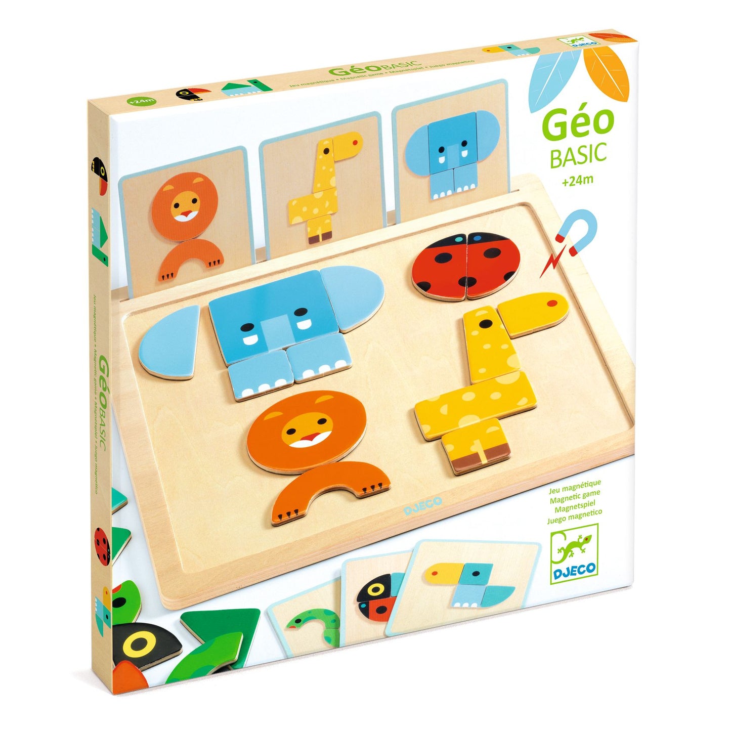 Houten magneetpuzzel Geobasic