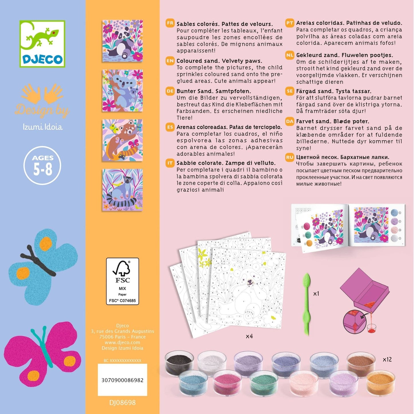 Knutselzand en glitter - Fluwelen pootjes