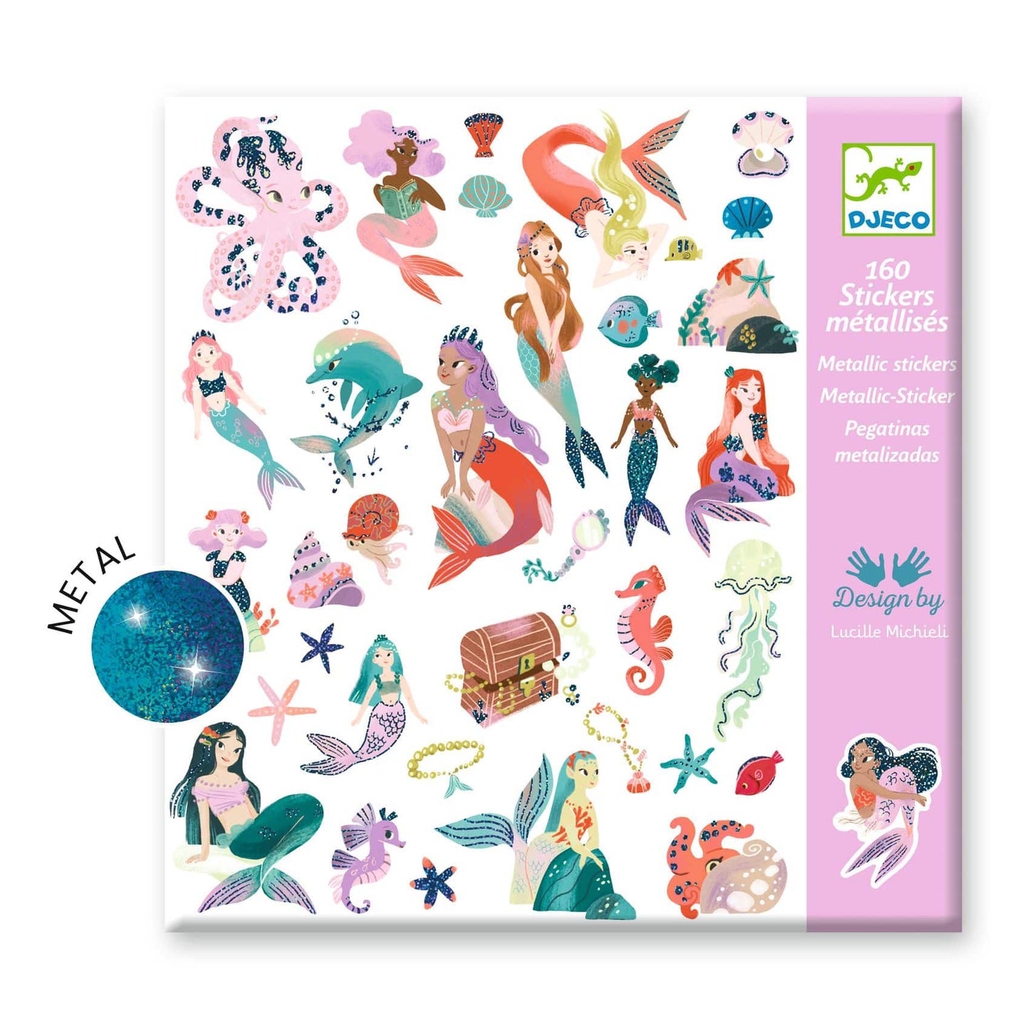 Stickers - Glinsterende zeemeerminnen 160 stuks