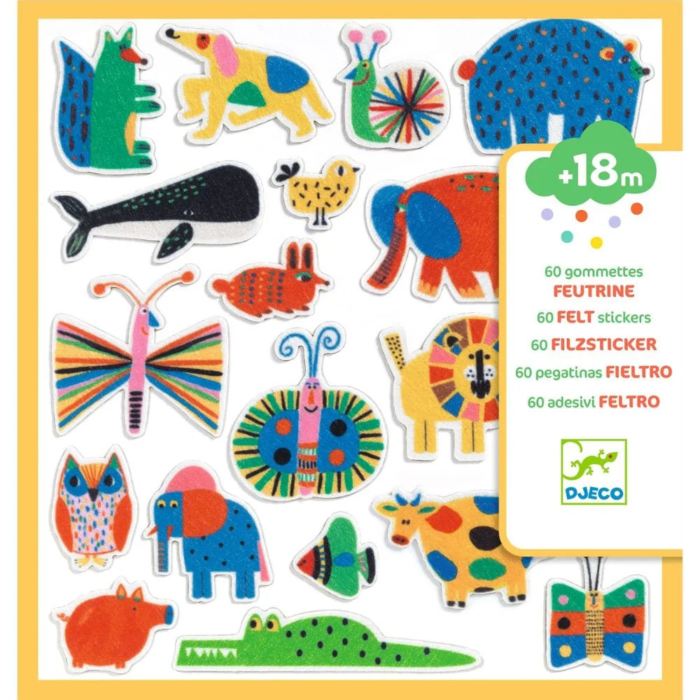 Vilten stickers - Dieren overal