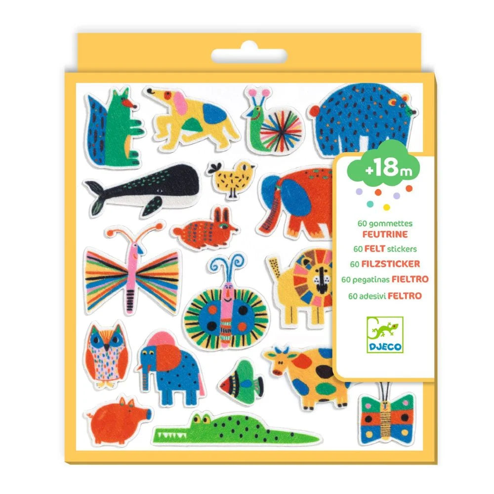 Vilten stickers - Dieren overal