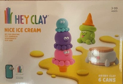 Boetseerklei - Nice Icecream - Flip, Yeti, Scoop - 6 blikjes