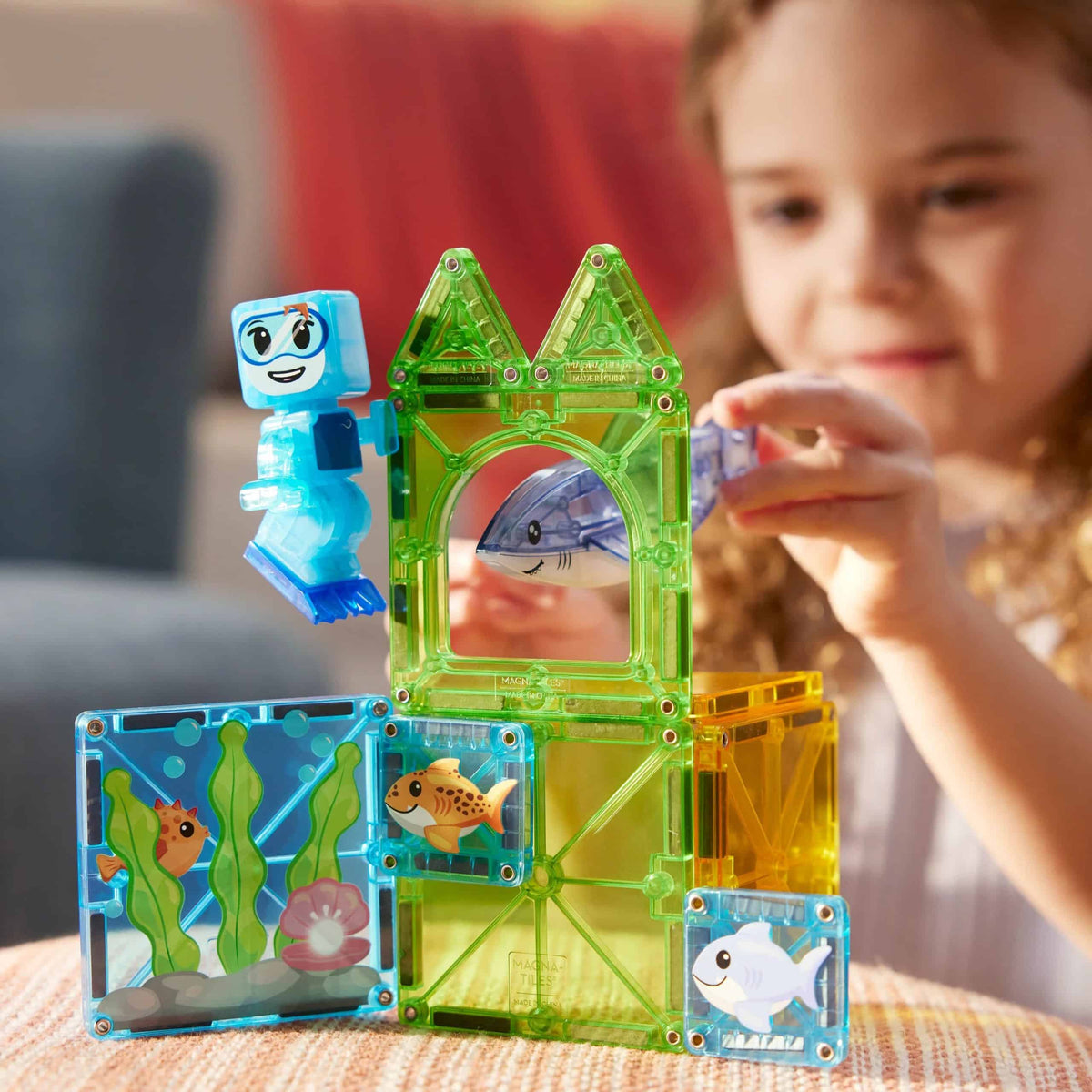Magna Tiles magnetische bouwset - Shark Dive