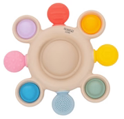 Rammelaar / Bijtspeelgoed - Druk Gaatjes Regenboogkleuren