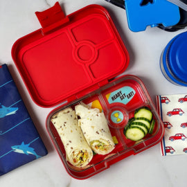 Lunchbox Yumbox Panino 4 vakken - Roar Red / Race Cars tray