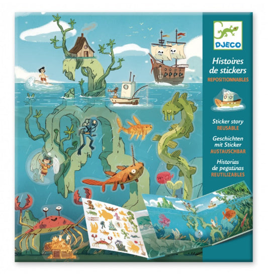 Herbruikbare stickers - Avonturen op zee