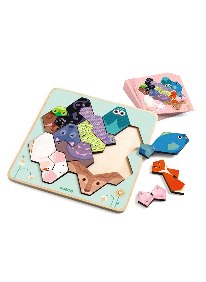 Houten puzzel FormAnimo 14 stukjes