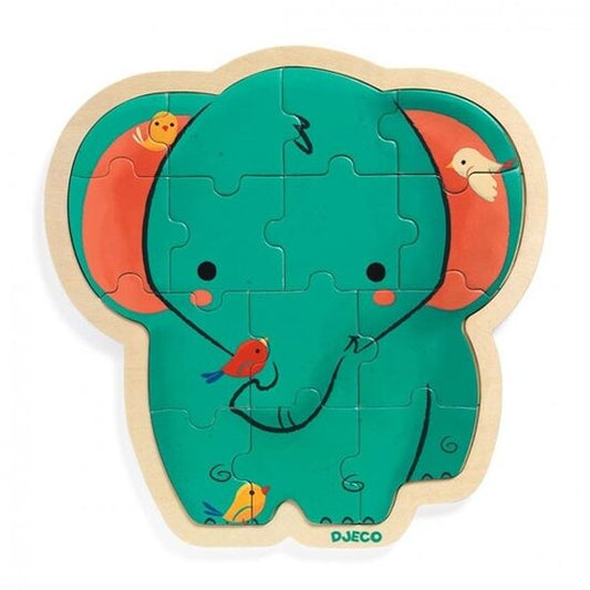 Puzzel - Olifant 14 stukjes