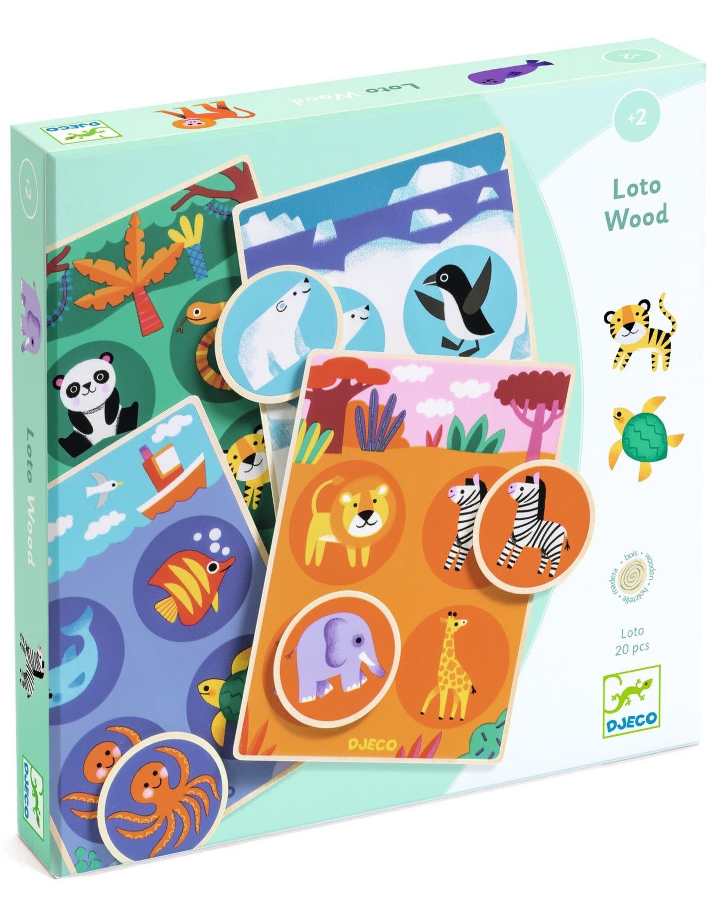 Spel Dieren Lotto- Lotto wood