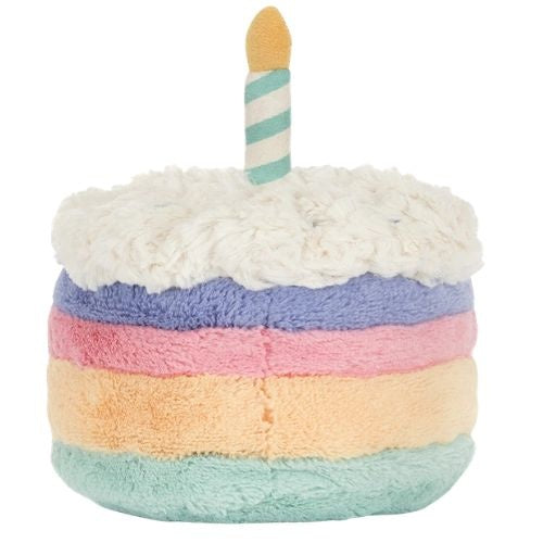 Jellycat - Verjaardagstaart in regenboogkleuren