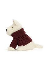 Jellycat - Munro Scottie Dog met Wintertrui