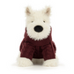 Jellycat - Munro Scottie Dog met Wintertrui