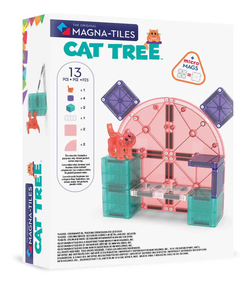 Magna-Tiles Kattenklimboom magnetische bouwset 13 stuks