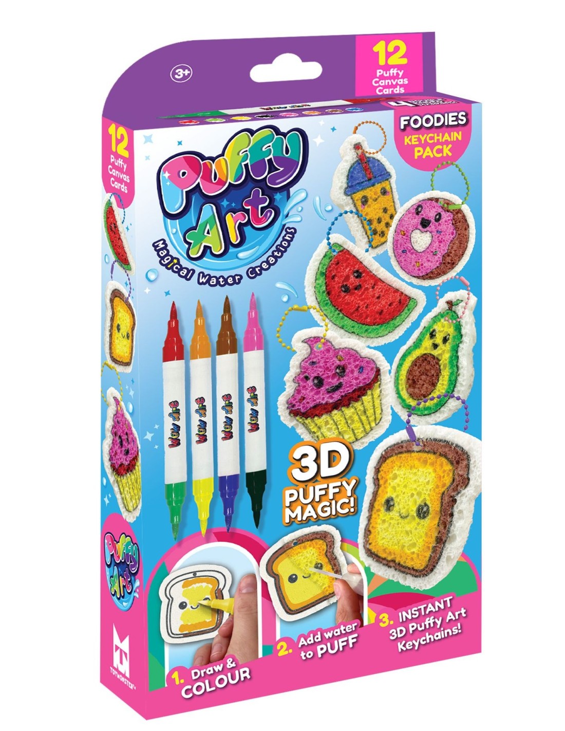 Puffy Art - Foodies zelf sleutelhangers maken - Large pack