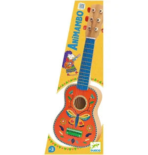 Kindergitaar met 6 metalen snaren