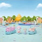 Pretpark speelset op de golven