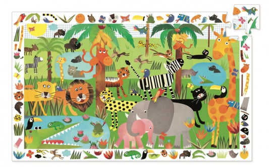 Puzzel met zoekrand 35 stukjes - jungle