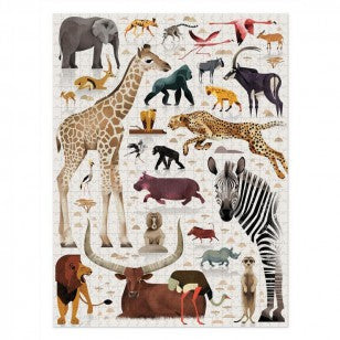Puzzel 750 stukjes - African animals