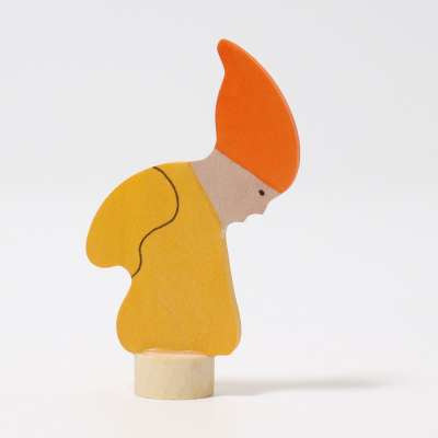 Steekfiguur kabouter geel