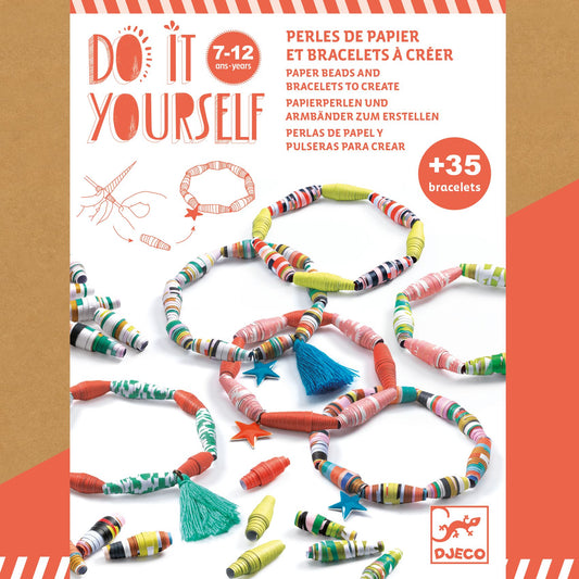 Armbandjes van papieren kralen - Pop & colourful