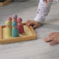 Houten popjes pastel - 12 stuks